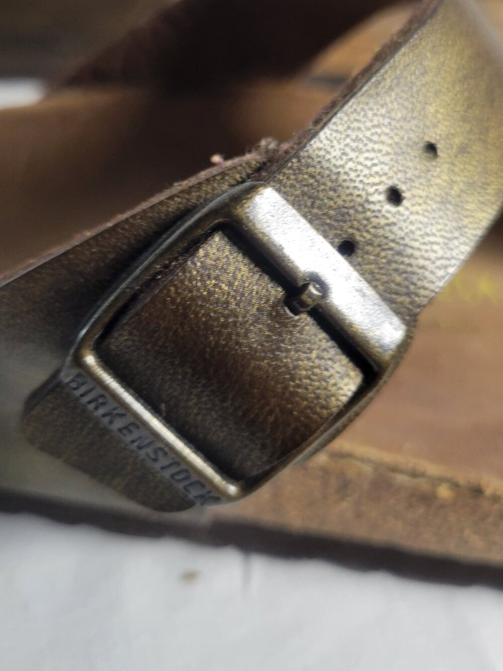 Birkenstock Gizeh Metallic Bronze Birko Flor Sandals Men's 9-9.5 EU 42 - Picture 9 of 13